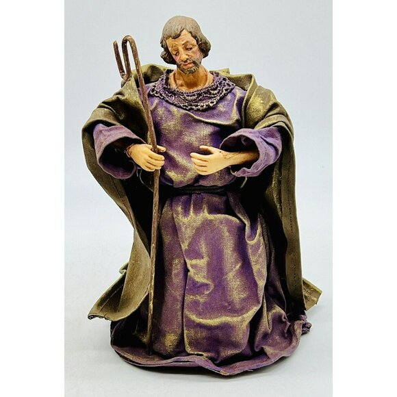 Fabric Mache Nativity Holy Family Baby Jesus Mary Joseph Home for the Holidays - Picture 7 of 16